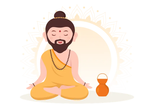 Happy Guru Purnima  Illustration