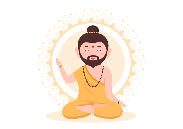 Happy Guru Purnima  Illustration