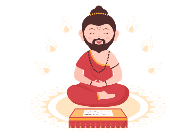 Happy Guru Purnima  Illustration