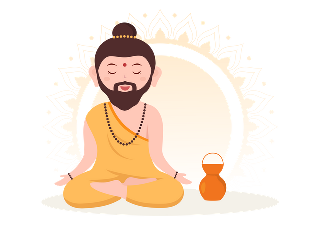 Happy Guru Purnima  Illustration