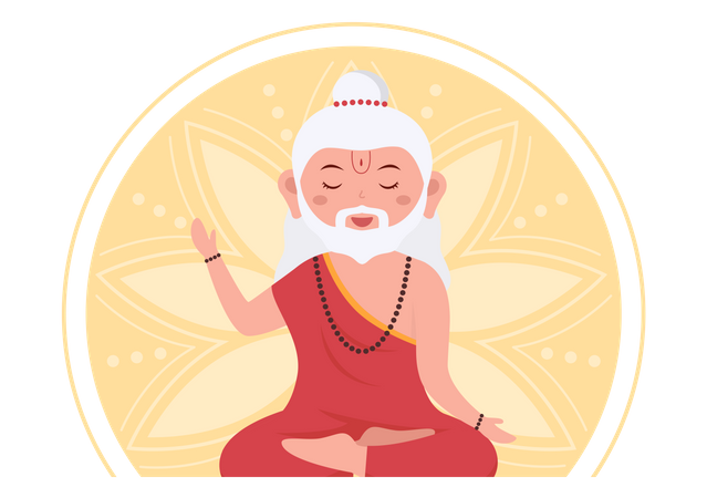 Happy Guru Purnima  Illustration