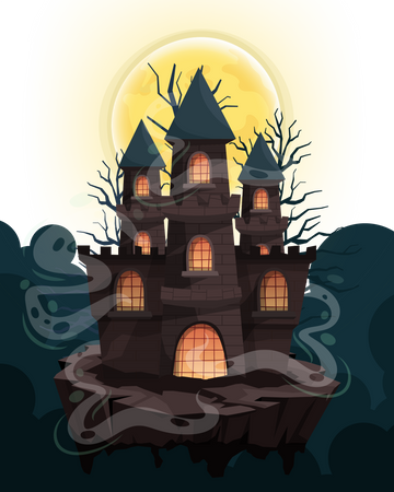 Happy Halloween Castle  Illustration