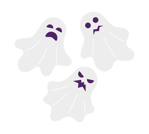 Happy halloween ghosts  Illustration