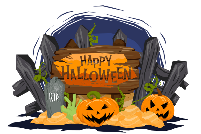 Happy Halloween invitation Illustration
