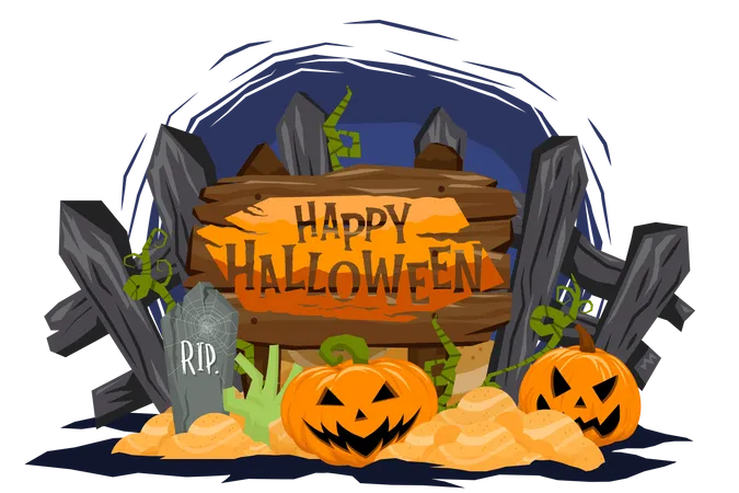 Happy Halloween invitation  Illustration