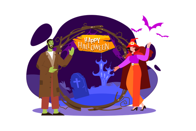 Happy Halloween party Illustration