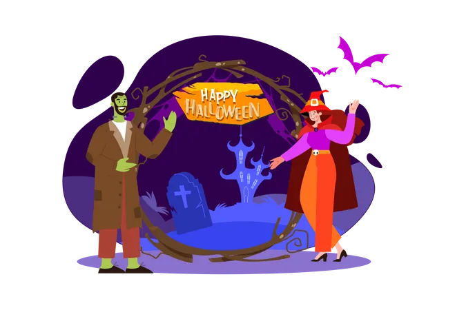 Happy Halloween party Illustration
