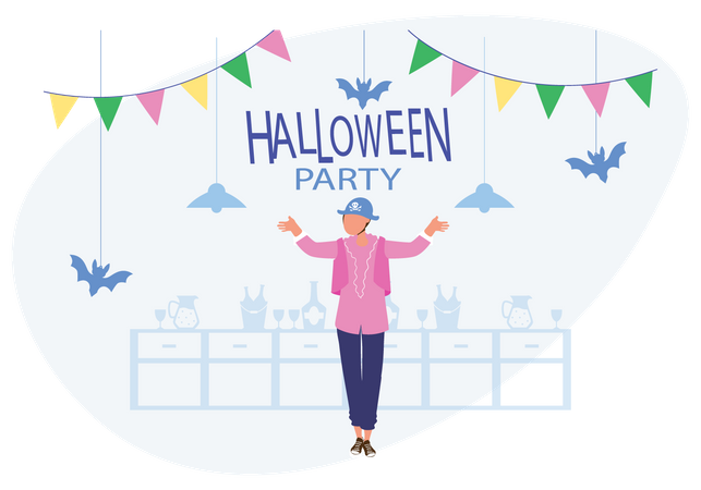 Happy Halloween  Party Invitation  Illustration