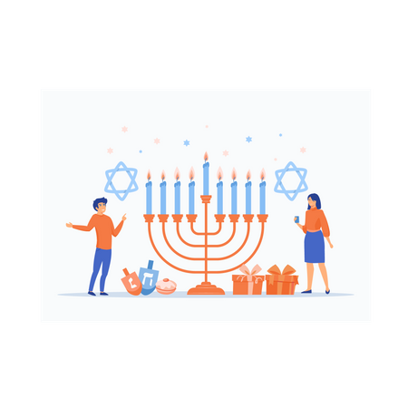 Happy Hanukkah  Illustration