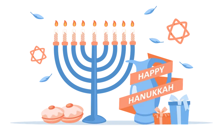 Happy Hanukkah  Illustration