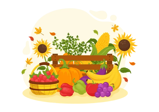 Happy Harvest  Illustration
