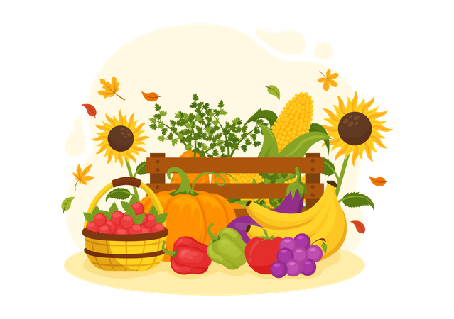 Happy Harvest  Illustration