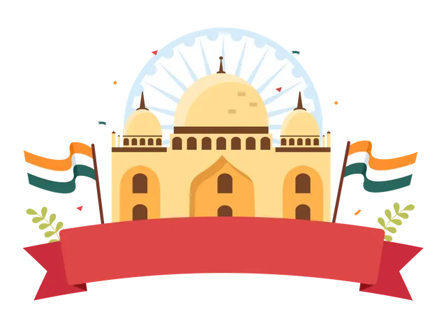 Happy Indian Independence Day Illustration