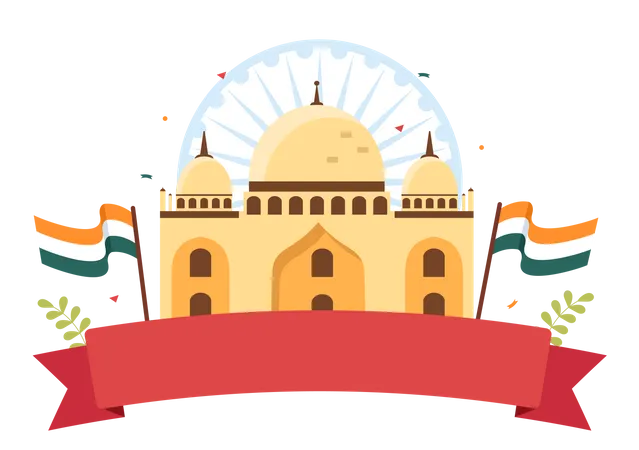 Happy Indian Independence Day  Illustration