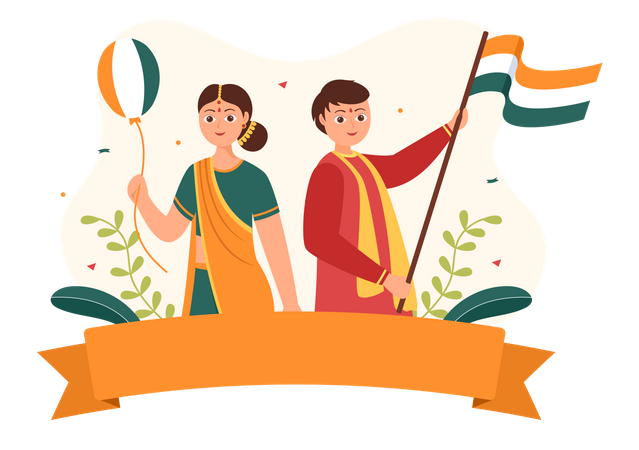 Happy Indian Independence Day  Illustration