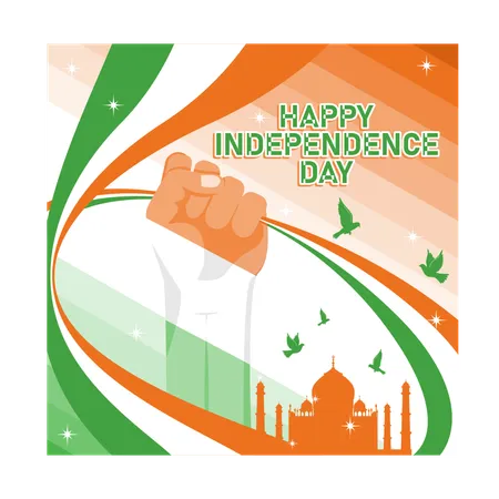 Happy Indian Independence Day  Illustration