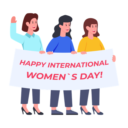 Happy International Women day Illustration