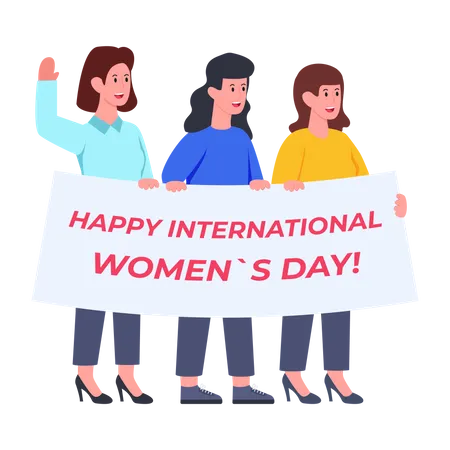 Trendy Vector Design Of Happy International Women Day Illustration