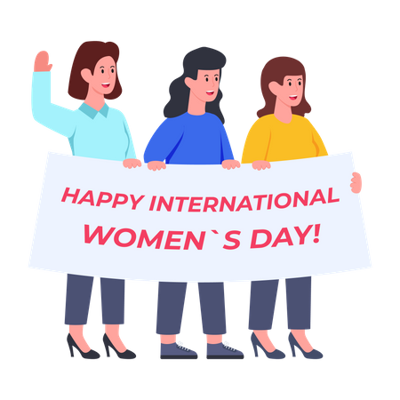 Happy International Women day  Illustration