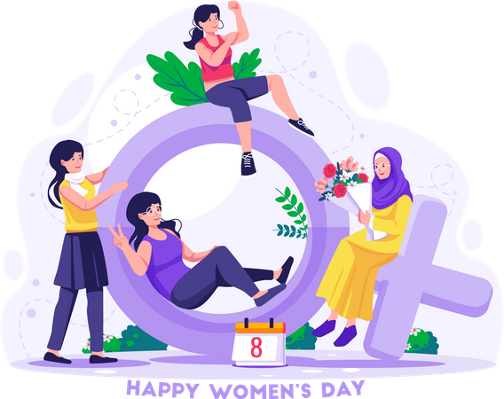 Happy International Women's Day  Illustration