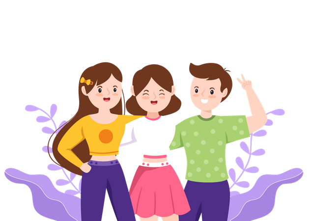 Happy International Youth Day  Illustration