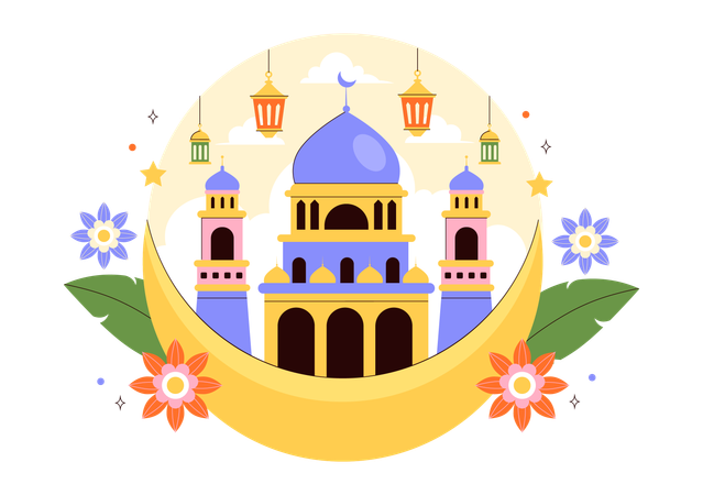 Happy Islamic New Year  Illustration