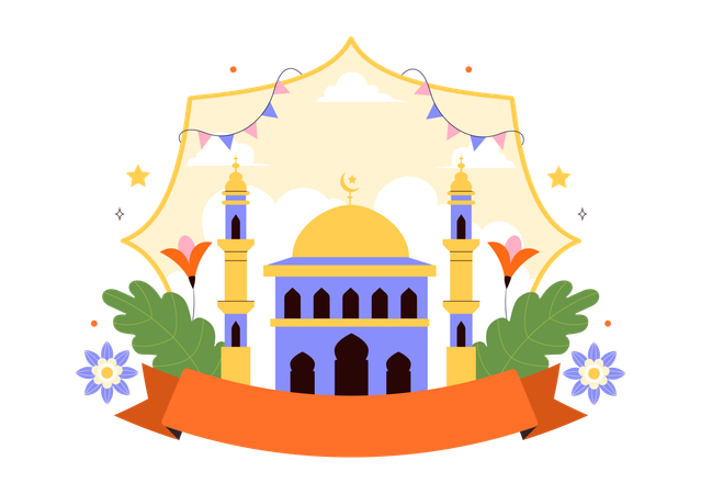 Happy Islamic New Year  Illustration