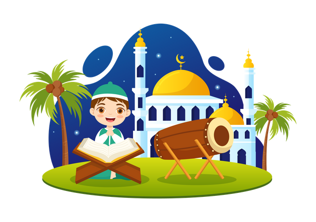 Happy Islamic New Year  Illustration
