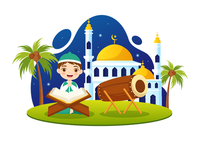 Happy Islamic New Year  Illustration