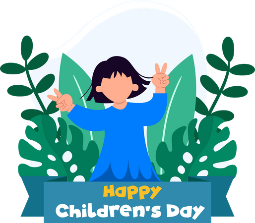 Happy kids day  Illustration