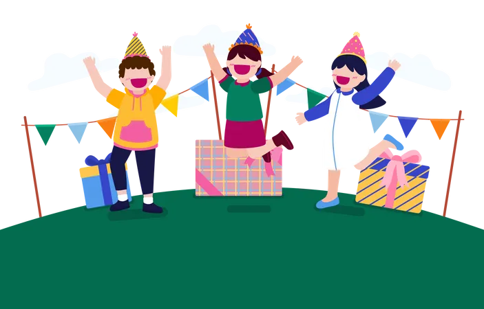 Happy kids  Illustration