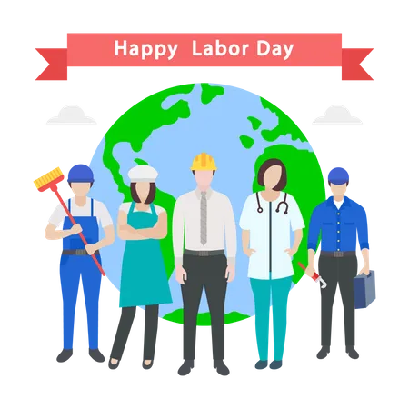 Happy Labor day  Illustration