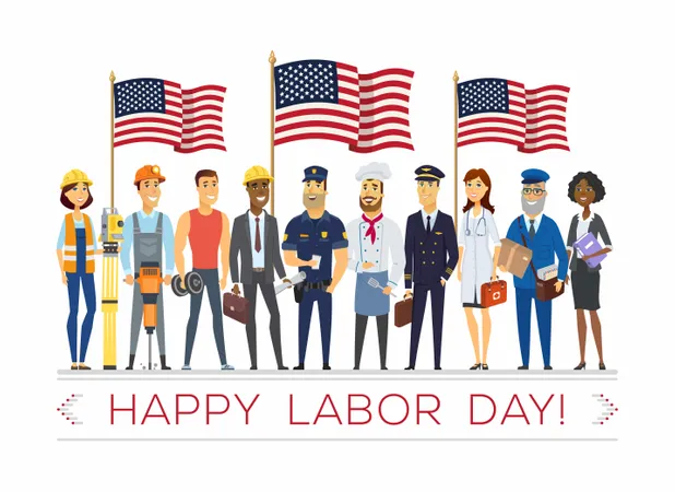 Happy Labor Day Illustration