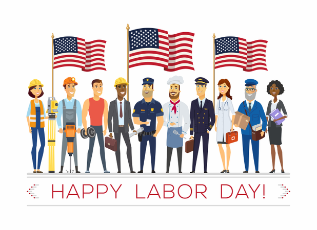 Happy Labor Day  Illustration