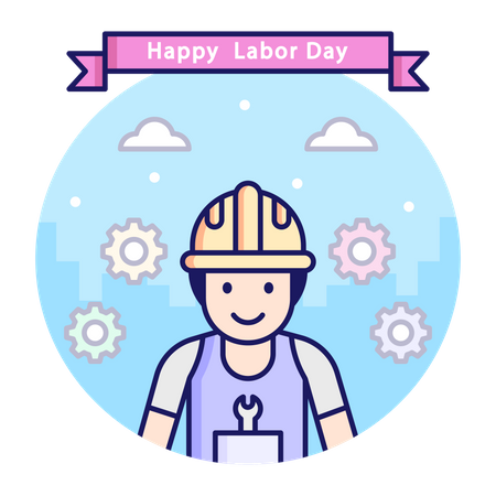 Happy Labor day  Illustration