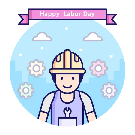 Happy Labor day  Illustration