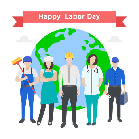 Happy Labor day  Illustration