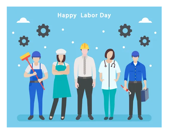 Happy Labor day  Illustration