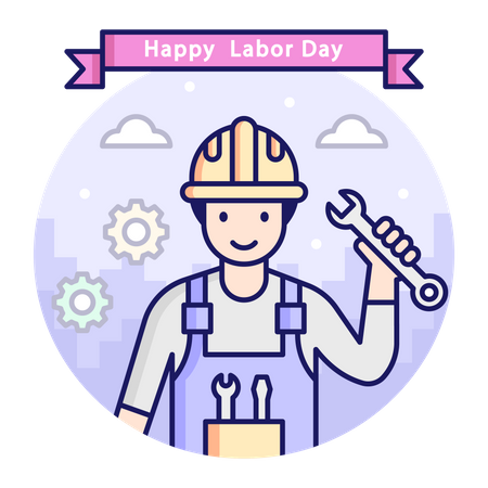 Happy Labor day  Illustration