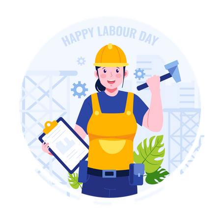 Happy labour day  Illustration