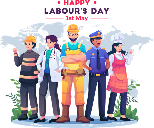 Happy Labour Day  Illustration