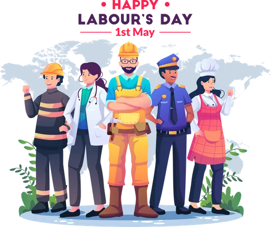 Happy Labour Day  Illustration