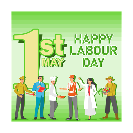 Happy Labour Day  Illustration