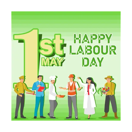 Happy Labour Day  Illustration