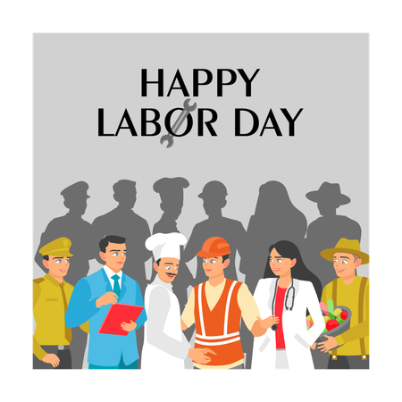 Happy Labour Day  Illustration