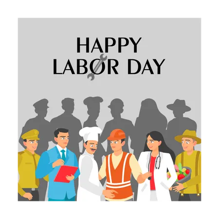 Happy Labour Day  Illustration