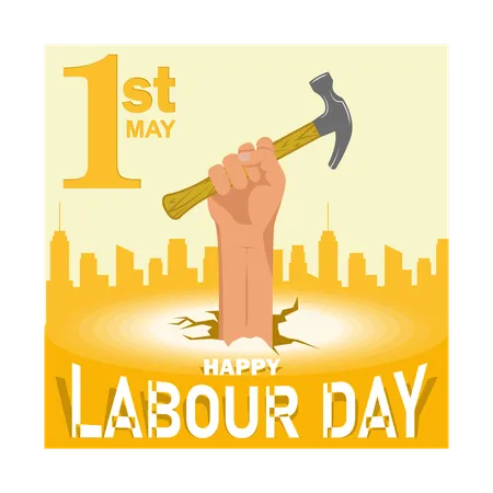 Happy Labour Day  Illustration