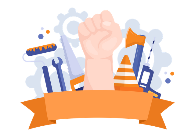 Happy Labour Day  Illustration