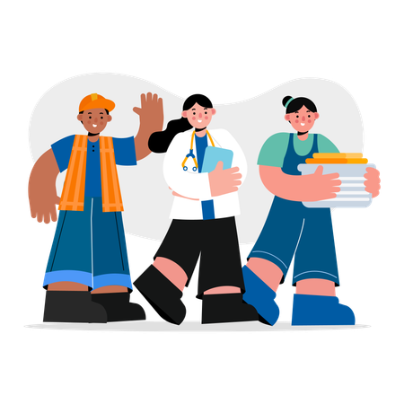 Happy labour day  Illustration