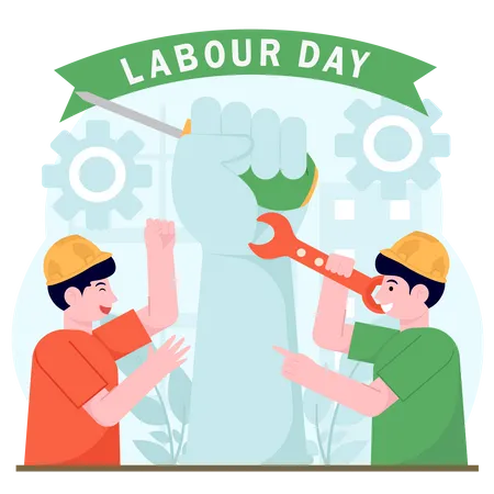 Happy Labour's Day  Illustration